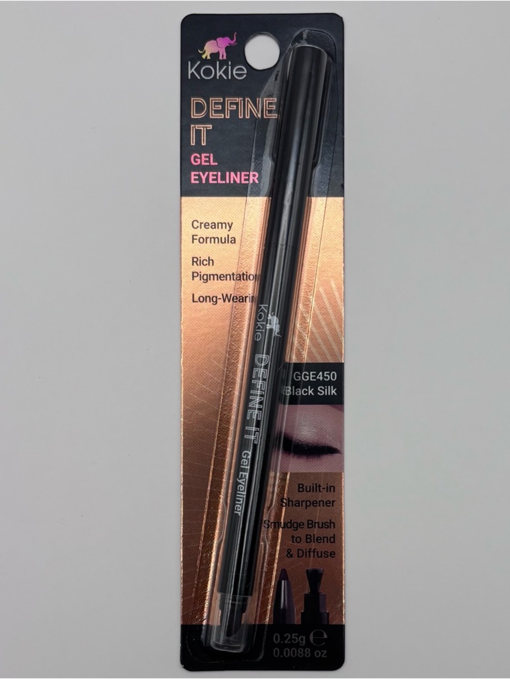 Kokie Define It Gel Eyeliner Black Silk GGE450 New Sealed